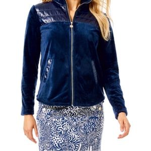 Lilly Pulitzer Leona Plush Zip Up Jacket